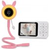 EVOLVEO Baby Monitor N35 – dětská chůvička s kamerou, VOX, teploměr, noční vidění, RGB světlo, Růžová (CAM-35P)