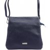MiaMore kožená crossbody dámska kabelka s tromi oddielmi tmavo modrá