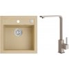 Alveus SET A20164 Beige 55 SETA20164 - Drez Granitový Formic 20 - 520x510mm, vanička 440x350x200mm + bateria Afra