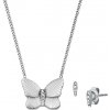 Fossil Set oceľových šperkov Motýľ JF04935SET (náhrdelník, náušnice)