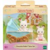 Sylvanian Families: Dvojičky Chocolate králikov s kočíkom