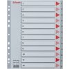 ESSELTE Register, plastový, A4 Maxi, 1-12, ESSELTE, sivý