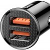 Baseus Circular auto nabíjačka 2xUSB QC3.0, 5A, 30W, čierna CCALL-YD01