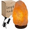 Himalájska soľná lampa 3-5 kg prírodná E14 drevený podstavec