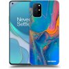 Picasee silikónový čierny obal pre OnePlus 8T - Rainbow