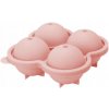 SILIKÓNOVÁ FORMA NA ĽAD, 4 GULE NA NÁPOJE Ø 7 cm, RUŽOVÁ