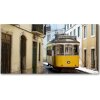 Foto obraz sklo tvrzené električka Lisabone 100x50 cm