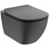 Ideal Standard Tesi závesné WC so sedadlom SoftClose, AquaBlade, čierna T3546V3