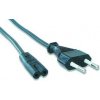 Síťový kabel VDE 220/230V, 1,8 m (napájecí 2 piny) PC-184-VDE - PremiumCord kábel sieťový 220V, k magnetofónu, 2m