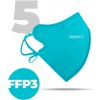 Nanolab 5 x Český bezpečný nano respirátor FFP3 modrý Možnosť: uni