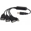 PremiumCord USB2.0 HUB 4-portový čierny kábel ku2hub4wk