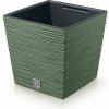 Prosperplast kvetináč Furu Square Low Zemitě zelená 24 cm