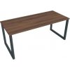 Hobis Pracovný stôl UNI O, 180x75,5x80 cm, orech/čierna