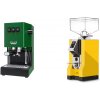 Gaggia New Classic E24 BC, green + Eureka Mignon Specialita, CR yellow
