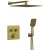 SAPHO - SMART SELECT podomietková termostatická sprchová súprava, 2 výstupy, vystúpenie, zlato mat RP042GB-01