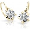 Cutie Jewellery Zlaté detské náušnice C2210-10-X-1 biela