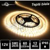 LEDprodukt LED pásik 60LED/m vodeodolný SMD2835 12W/m teplá biela IP65 12V