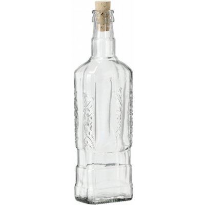 Fľaša na alkohol sklenená 500 ml s korkom