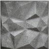3D obkladové panely z polystyrénu, trojuholníky s imitáciou betónu, tmavošedé 50x50 cm - 1 m2, ST-5259