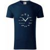 Matematické hodiny - Tričko z organickej bavlny - 2XL ( Tmavomodrá (veľmi tmavá - skoro čierna) )