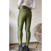 Sim Fashion Lesklé legíny DIA s vysokým pásom/olivové Farba: Zelená, Veľkosť: S/M
