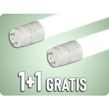 V-TAC LED trubica T8, 14W, 1400lm, 90cm, G13, nano plast, 1+1 Denná biela