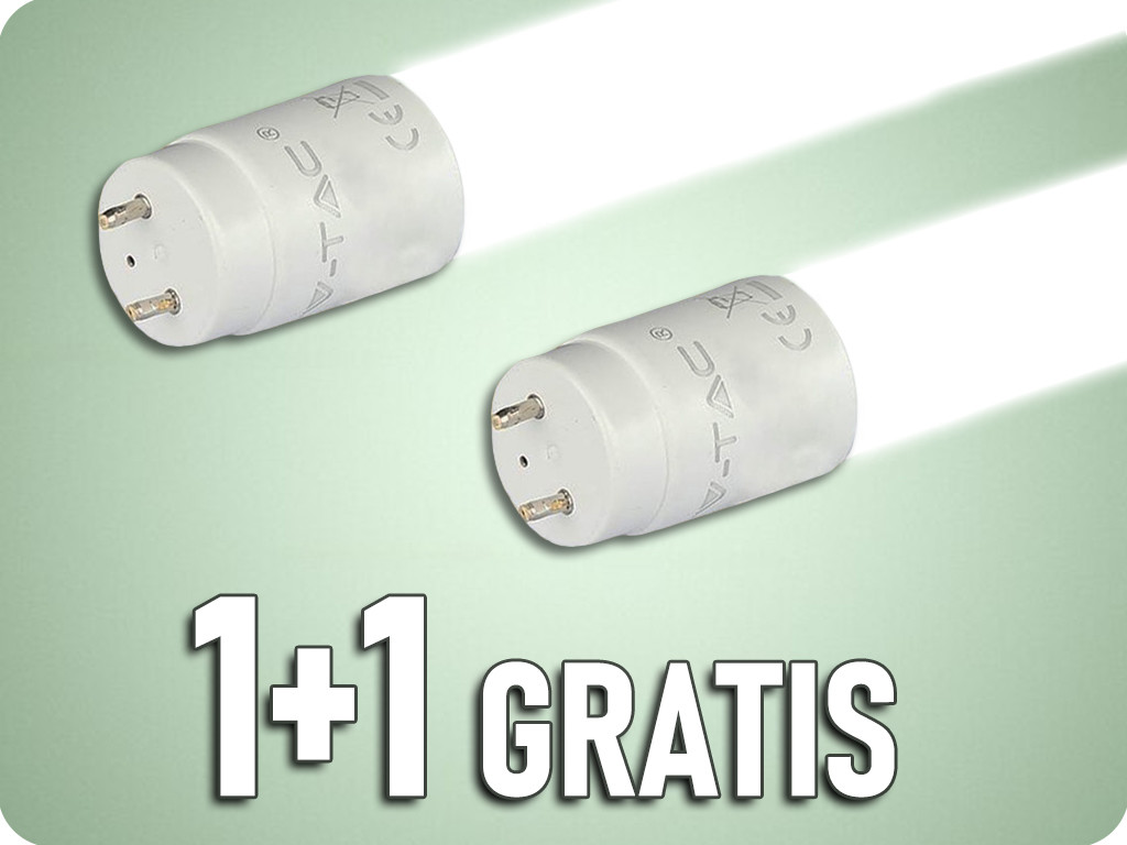V-TAC LED trubica T8, 14W, 1400lm, 90cm, G13, nano plast, 1+1 Denná biela