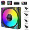 1stCOOL AURA EVO Mirror ARGB PWM 12cm čierny F12-AURA-EVO-B1