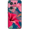 Picasee silikónový čierny obal pre Xiaomi Redmi Note 14S - Hibiscus