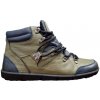 Wild 017-26017 Dámske celokožené barefoot členkové topánky khaki 40