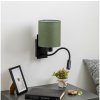 | Brilagi - LED Nástenná lampa NUBILA 1xE27/25W/230V + LED/3W čierna/zelená | BG1558+BG1576