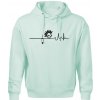 Ekg punk - Oversized mikina pánska Moon - kratšia + širšia - 2XL ( Frost )