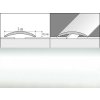Prechodové lišty A03 - SAMOLEPIACE šírka 3 x výška 0,5 x dĺžka 93 cm - biela