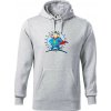 Otec superman - chlapec a chlapec - Mikina pánska Cape s kapucňou - 3XL ( Svetlosivý melír )