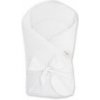 Baby Nellys Luxusní zavinovačka s výztužou 80 x 80 cm a stuhou - Royal Baby, biela