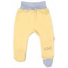Baby Nellys Dojčenské polodupačky, žlté - Love, veľ. 62, 62 (2-3m)