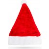 Mikulášska čiapka - plyš - červená / biela - 41 x 29 cm