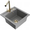 MEXEN/S MEXEN/S - Vito granitový drez 1-miska vrátane batérie Duero, šedá 6503-71-671600-71