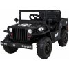 Detské retro vojenské autíčko 4x4, čierne