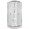 ARTTEC BRILIANT 90 x 90 cm - Sprchový box model 3 z činčilového skla PAN04352