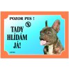 Dafiko Tabuľka francúzsky buldog tmavý 1 ks