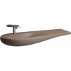 LAUFEN IlBagnoAlessi asymetrické umývadlo do nábytku s odkladacou plochou vpravo, s otvorom, so skrytým prepadom, 1200 x 500 mm, matná kávová, H8149731881041