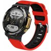 eses Silikónový remienok športový pre Xiaomi Amazfit T-Rex 2 - Červeno čierny