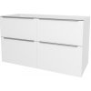 Mereo, Mereo Mailo, kúpeľňová skrinka 121 cm, chróm madlo, Multidecor, Biela vysoký lesk perlička, MER-CN593SBIEL