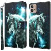Peňaženkové 3D puzdro PAINTING na Motorola Moto G32 - Vlk