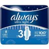 ALWAYS Ultra Hygienické Vložky Secure Night s krídelkami veľkosť 4 - 6 kusov