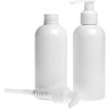 Plastová fľaša, biela, biela pumpička, 200 ml