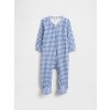 GAP Baby kockovaný overal Modrá 6-9M Modrá Modrá