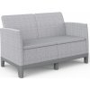 KETER SCANDI FORMA 2 SEATER SOFA - Ash grey/Storm grey