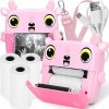 Fotoaparát ZeeTech Mini tlačiareň Tlač instantný fotoaparát + rolky, ružový